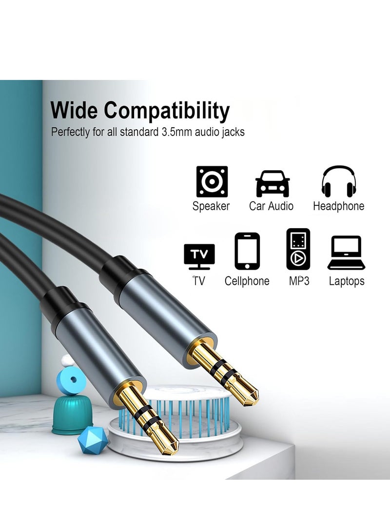 ProOne ProOne 3.5mm Audio Cable Aux Cable 1M Braided Male to Male Stereo Auxiliary Aux Jack Compatible for iPhone, iPad, Samsung Smartphones, Tablets Car Home Stereos, Beats Bose Sony Speaker  - Image 5