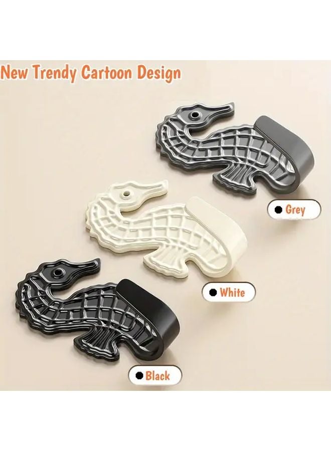 10pcs Gray Heavy Duty Wall Hooks Strong Adhesive No Drill Installation for Bathroom Kitchen - Image 3