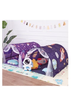 McDou Toddler sleeping tent, kids pop up tent, indoor playhouse, kids bed tent with mesh curtains, breathable mesh windows, double sewing thread for bedroom decoration  - Image 2
