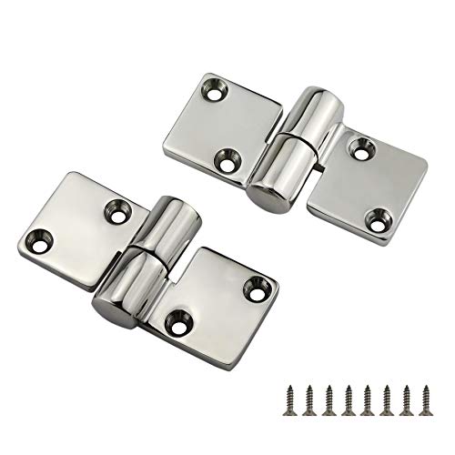 NRC&XRC Pair of Stainless Steel 316 Heavy Duty Marine Grade 3.5" x 1.5"Left & Right Lift-Off/Take-Apart Hinge Hinge Cast Hinge W/Screws - Image 1