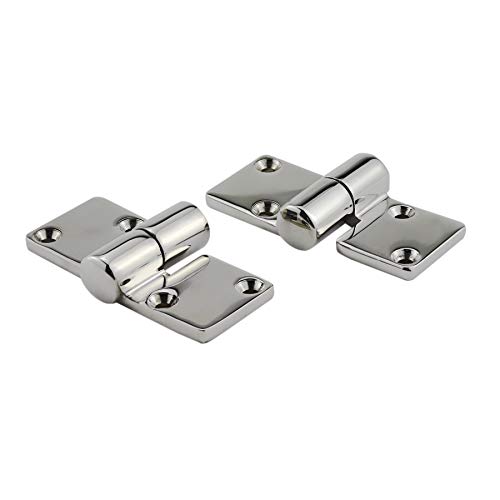 NRC&XRC Pair of Stainless Steel 316 Heavy Duty Marine Grade 3.5" x 1.5"Left & Right Lift-Off/Take-Apart Hinge Hinge Cast Hinge W/Screws - Image 3