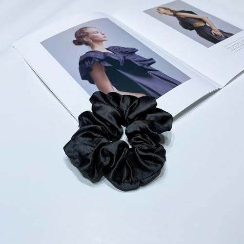 Elina Satin Scrunchies Set for Girls, Women Anti-Hair-Breakage, Silk Hair Ties Set Elastic Rubber, Best Gift For Mom, Sister, Friends (Pack of 6)(Neutral Shade Multi Colors) - Image 2