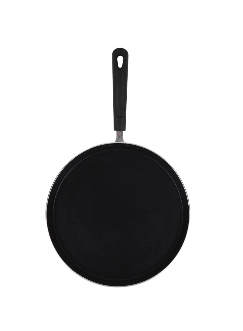 Royalford 30 cm Elight Tawa- RF11889/ Aluminium with Non-Stick Coating, for Chapatti, Dosa, Tortilla, Crepe, Pancake, etc./ Heat Resistant Bakelite Handle, Multi-Purpose Flat Pan black - Image 2