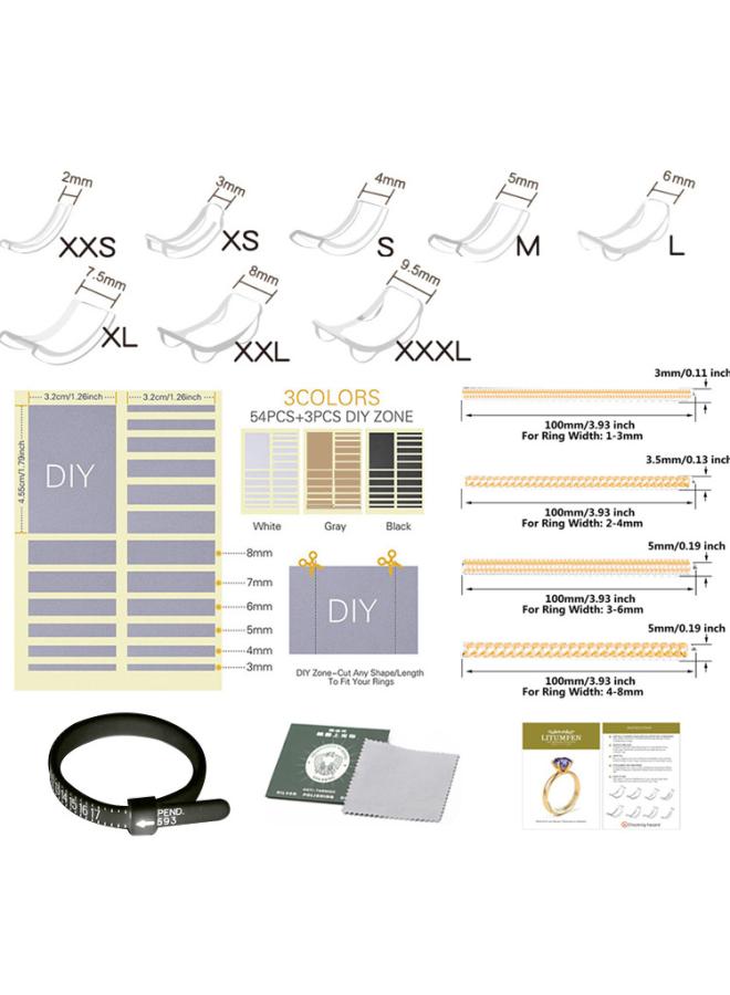 Special Eva Ring Adjustment Pad Size Adjuster Transparent Invisible Spring Wire Set To Change Small Artifact 