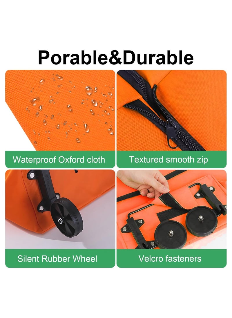 SYOSI - Shopping Trolleys Shopping Bag with Wheels Portable Trolley Bags Grocery Cart Hand Pulling Utility with Hand Straps Folding Shopping Cart Reusable Collapsible Trolley - Image 1