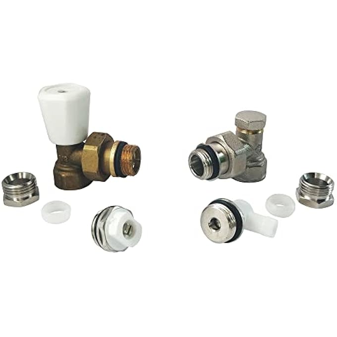 // 486-15 1 X COMPLETE SET OF MANUAL ANGLE BRACKETS 15/21 NICKEL-PLATED - Image 3