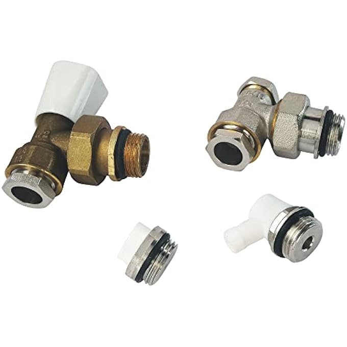 // 486-15 1 X COMPLETE SET OF MANUAL ANGLE BRACKETS 15/21 NICKEL-PLATED - Image 2