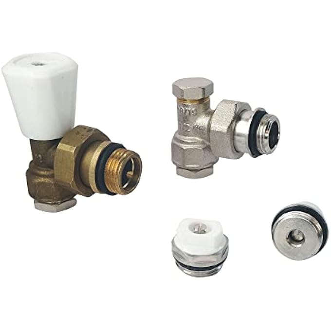 // 486-15 1 X COMPLETE SET OF MANUAL ANGLE BRACKETS 15/21 NICKEL-PLATED - Image 1