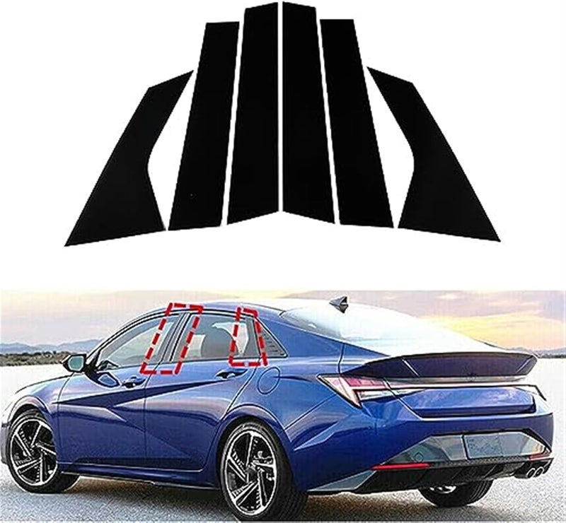 Wivplex Glossy Black Car Window Trim Cover - Image 3