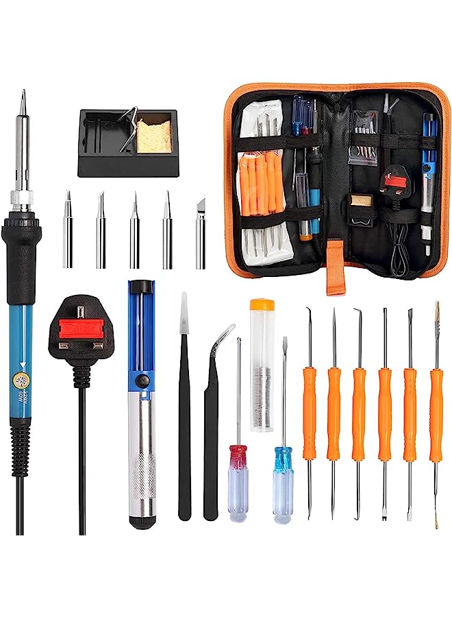 erorex Adjustable Temperature 60w Electric Soldering Iron Welding Tool Kit - Image 1