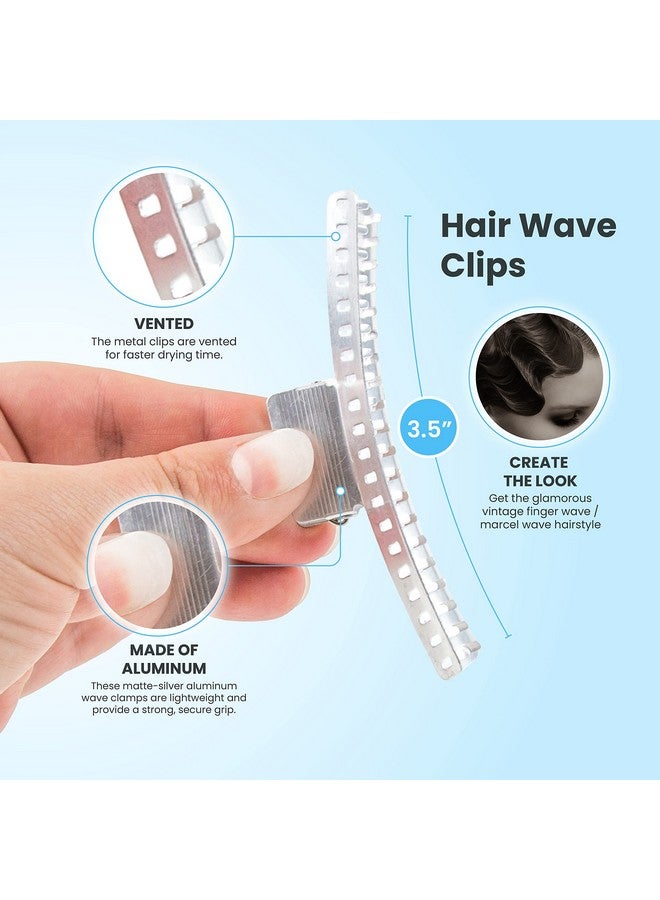 Salon Supply Co Hair Wave Clips Set Of 10 Aluminum 3.5" Butterfly Wave Setting Clips Finger Wave Clips For Hair Marcel Wave Hair Clips Fingerwave Clips Wave Clamps - Image 3
