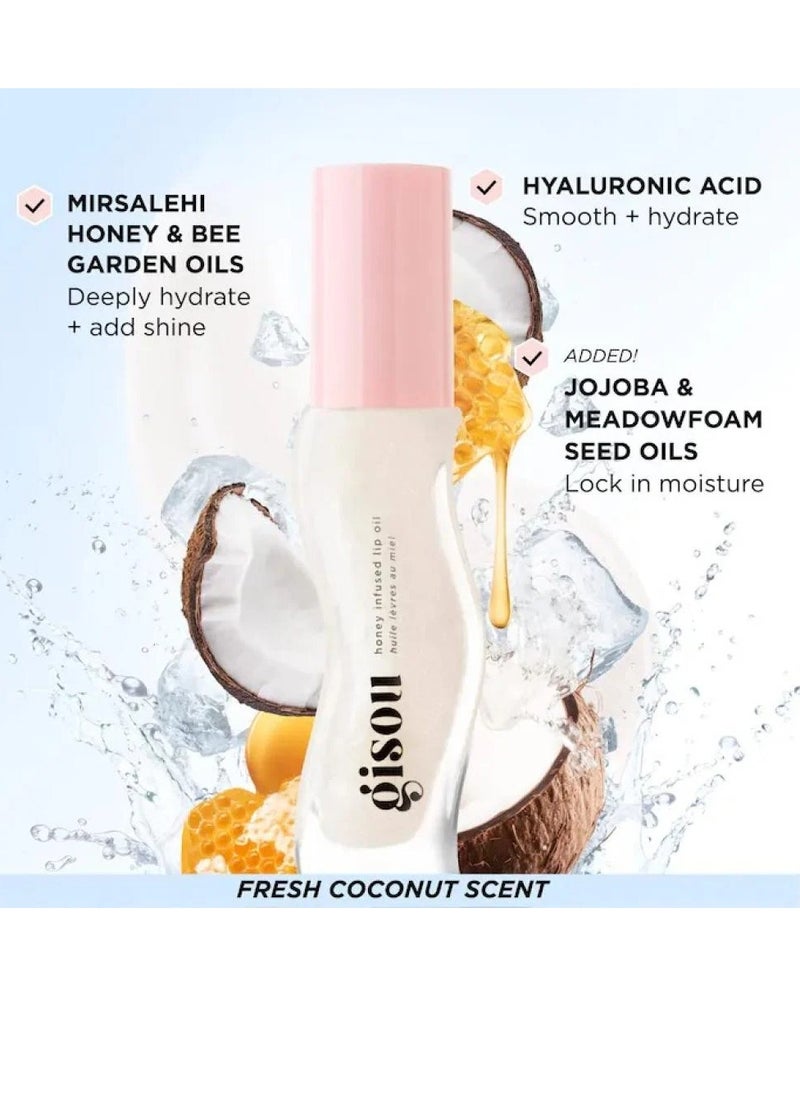 Gisou Gisoo Honey Enriched Hydrating Eye Gloss - Coconut Frost 8ml  - Image 2