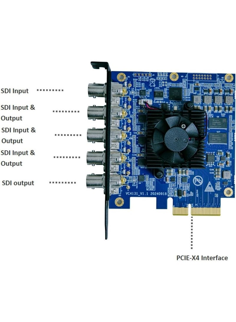 AVMATRIX VP51 5-Channel SDI PCIe Capture and Playback Card HD 1080p60 Video SDI Input Output Windows Linux Compatible - Image 2