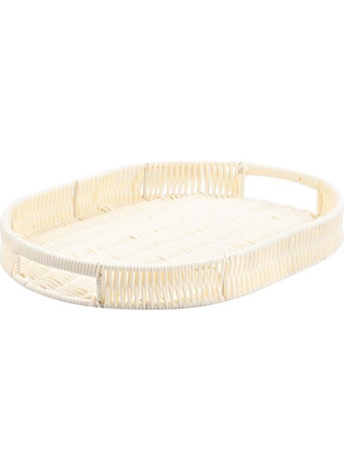 Synthetic Wicker Cream Oval Tray 25X35CM - pzsku/Z563EC92F7DA266361D59Z/45/_/1725724916/9b9c83c3-8519-4045-8a30-26eaa590aa86