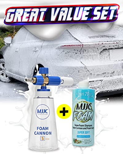 MJJC Foam Cannon S V3.0 (Thicker Snow Foam Technology) with 1/4 Inch Quick Connector for Pressure Washer & MJJC Foam Soap(20 fl oz) Kit - Image 2