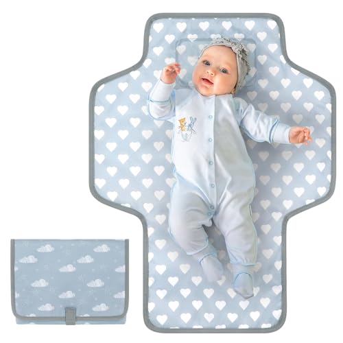 Accmor Portable Diaper Changing Pad, Waterproof Baby Changing Mat, Foldable Travel Diaper Changing Pads for Baby, Baby Essentials Shower Registry Gifts - Image 1