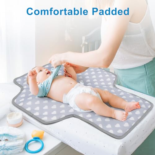 Accmor Portable Diaper Changing Pad, Waterproof Baby Changing Mat, Foldable Travel Diaper Changing Pads for Baby, Baby Essentials Shower Registry Gifts - Image 3