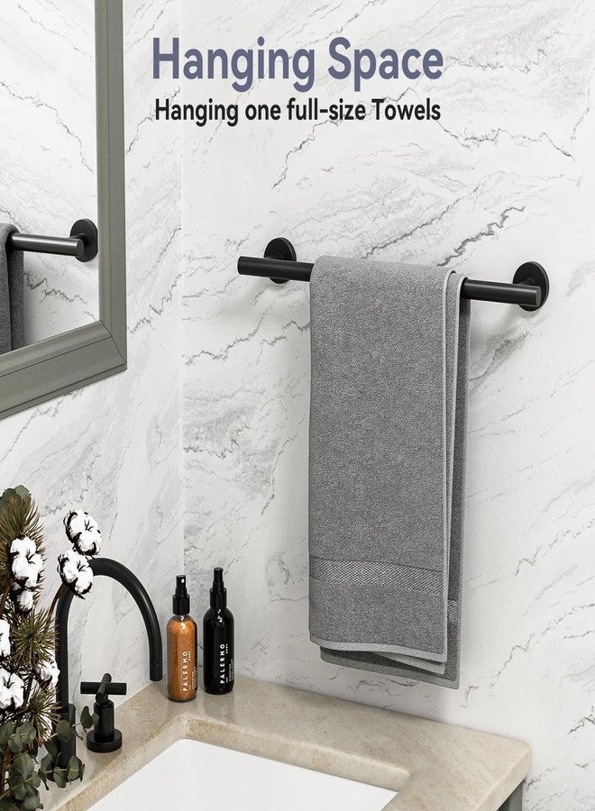 Bubxo Matte Black Towel Bar, 18 Inch Bathroom Towel Rack, Towel Holder Wall Mounted, Thicken SUS304 Stainless Steel Towel Rod Modern Home Decor (Total Length 20-Inch) - Image 5