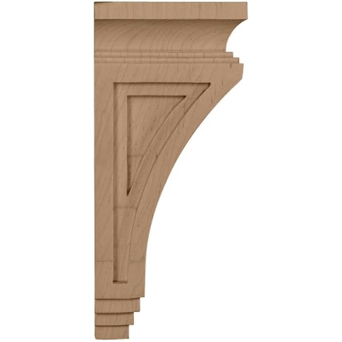 COR06X04X09ARRO 6-INCH W X 4-INCH D X 9-INCH H ARTS AND CRAFTS CORBEL, RED OAK - Image 3