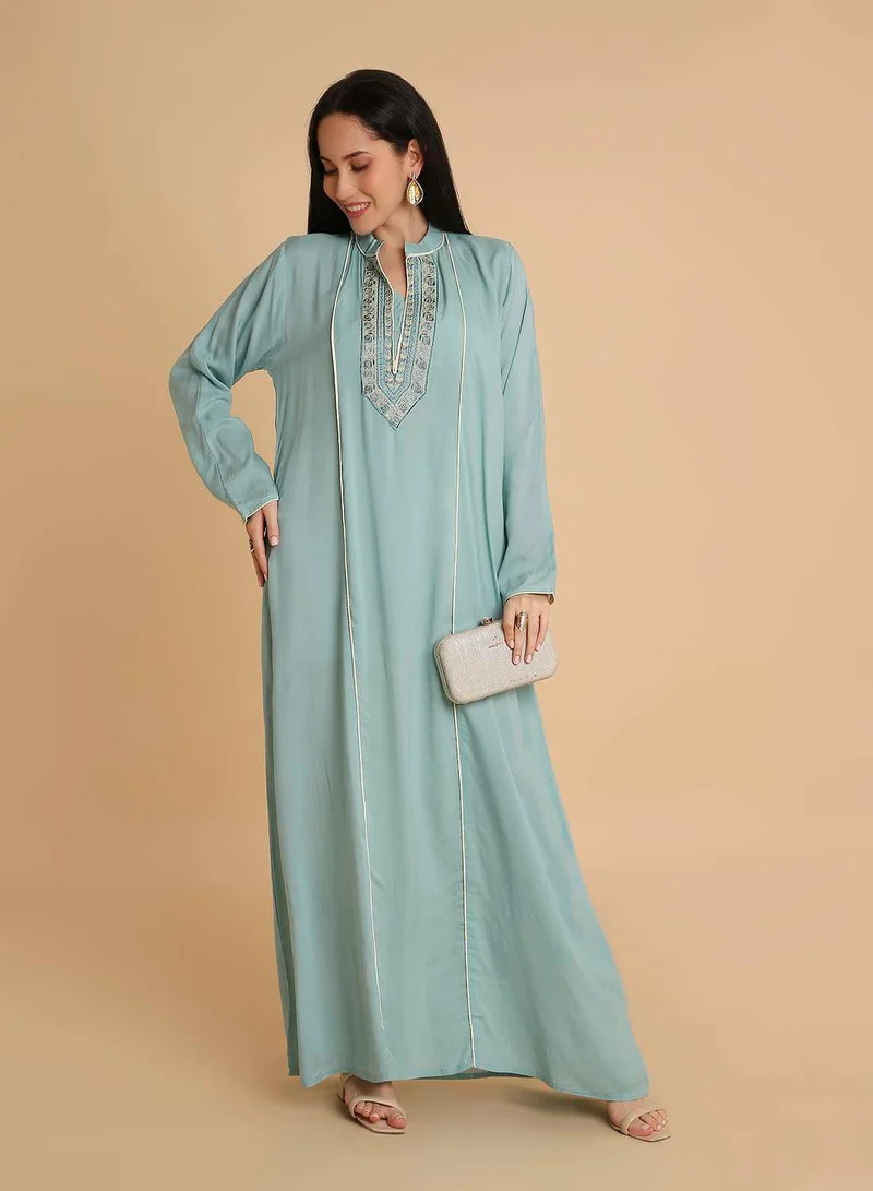 HANA & SARA Arabic traditional long kaftan jalabiya dress for womens