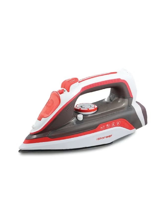 Starget 2400W Electric Steam Iron with Ceramic Soleplate for Suction and Self-Cleaning