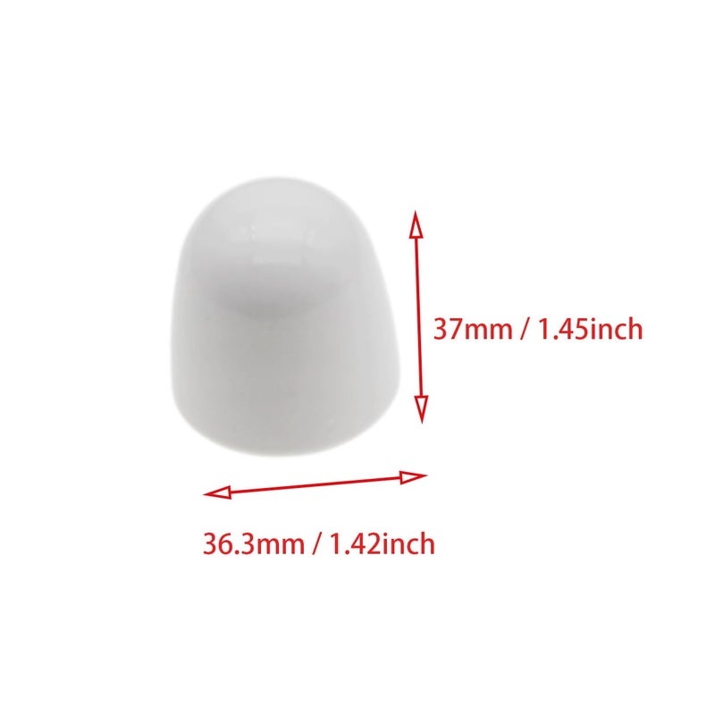 OZXNO 4pcs Toilet Bolt Caps Universal Round Toilet Seat Floor Bolts Caps Covers with Washers (White) - Image 2