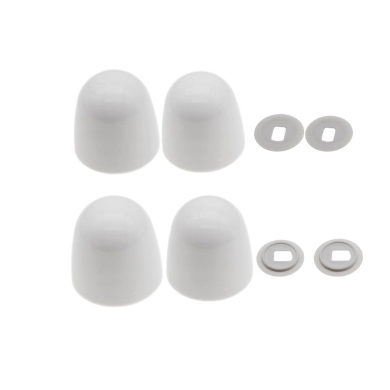 OZXNO 4pcs Toilet Bolt Caps Universal Round Toilet Seat Floor Bolts Caps Covers with Washers (White) - Image 3