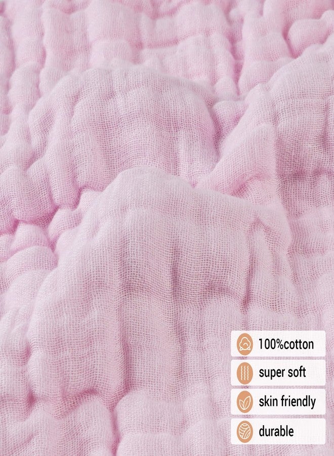 Viviland Baby Muslin Washcloths 12 Pack for Baby's Sensitive Skin, 6-Layer Cotton Bath Towel, Soft Newborn Baby Face Wipes, Great Shower Gift, 12 x 12 inches - Image 2