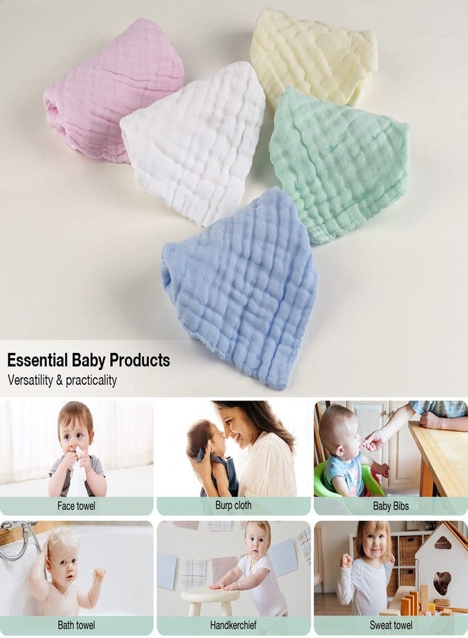 Viviland Baby Muslin Washcloths 12 Pack for Baby's Sensitive Skin, 6-Layer Cotton Bath Towel, Soft Newborn Baby Face Wipes, Great Shower Gift, 12 x 12 inches - Image 3