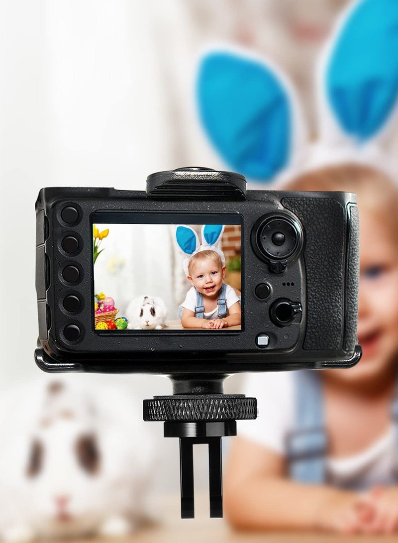 مجموعة من 4 محولات حامل ثلاثي القوائم من الألومنيوم مقاس 1/4-20 لكاميرات الحركة GoPro والملحقات القياسية - محول تحويل حامل ثلاثي القوائم للكاميرا لتحسين الاستقرار والتنوع. - Image 3