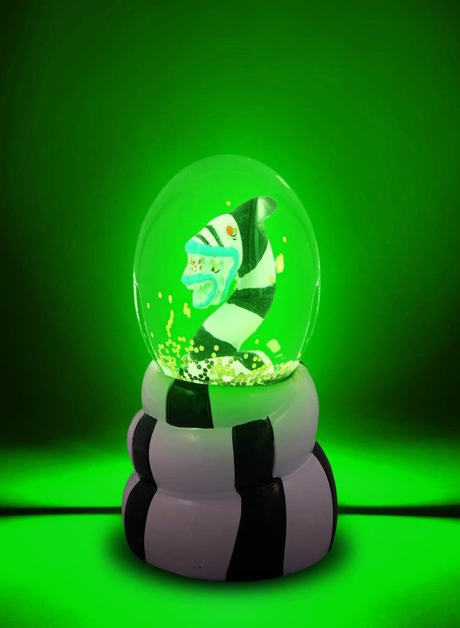 سيلفر بوفالو كرة ثلجية صغيرة مضيئة على شكل دودة رملية من فيلم بيتلجوس مع عرض بريق متلألئ | ارتفاع 3 بوصات - Image 3