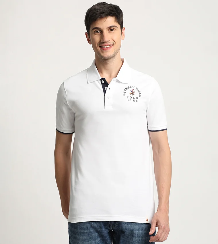BEVERLY HILLS POLO CLUB Logo Embroidered Polo T-Shirt