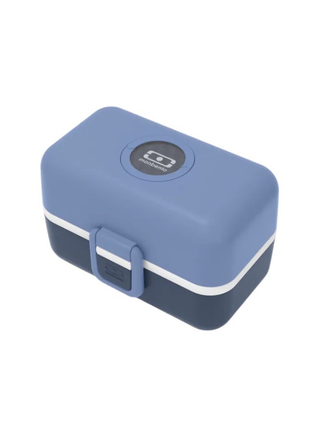 Monbento Lunch Box Tresor  Blue Infinity ,Leak-Proof Kids Bento Lunch Box with 2 Compartments for School, Travel & Picnics-0.8L - Image 1