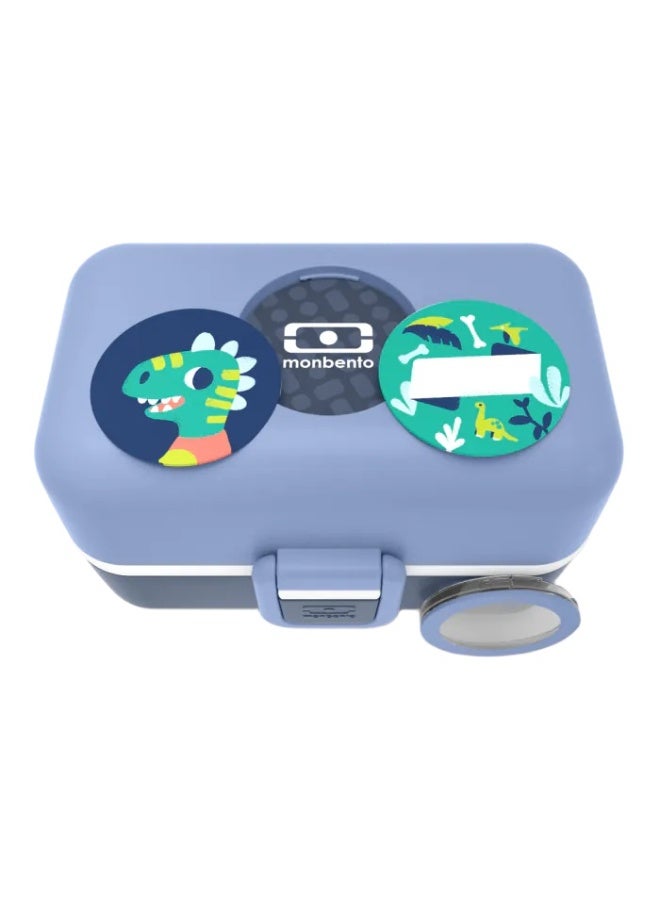 Monbento Lunch Box Tresor  Blue Infinity ,Leak-Proof Kids Bento Lunch Box with 2 Compartments for School, Travel & Picnics-0.8L - Image 4