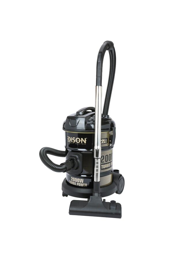 اديسون مكنسة كهربائية تيربو برميل 22 لتر أسود 2000 واط - Image 1