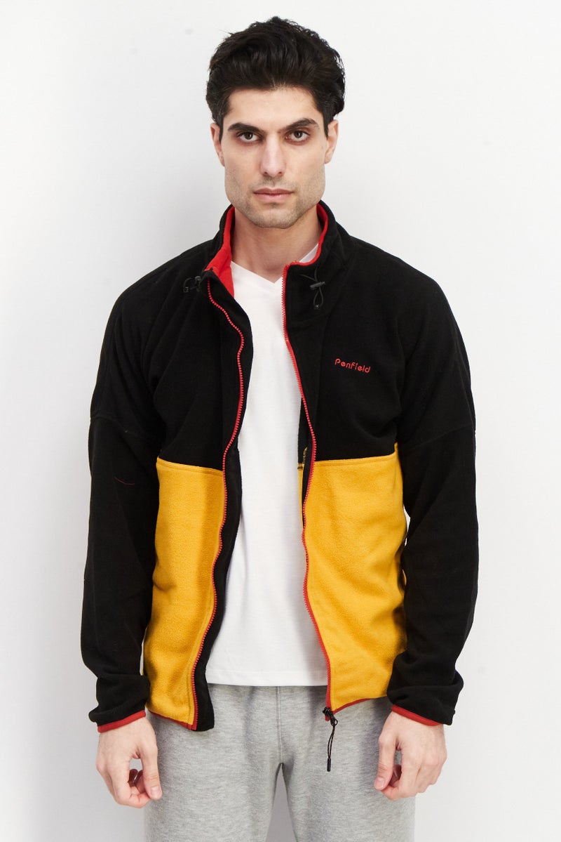 Penfield Men Mock Neck Two Tone Sweatshirt, Black - Image 1