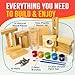 SparkJump Candy Dispenser Woodworking Kit Complete STEM Building Kit for Kids with FSCCertified Wood Paints Tools DIY Gumball Machine Craft for Boys Girls Ages 6 - Image 3