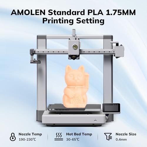 AMOLEN 3D Printer Filament PLA, True High Speed 600mm/s 1.75mm PLA Filament Peach Fuzz (Flesh color)PLA, 1KG/2.2lb, Dimensional Accuracy +/- 0.02 mm, Smooth & Non-Tangle, Fits for Most FDM 3D Printer - Image 3