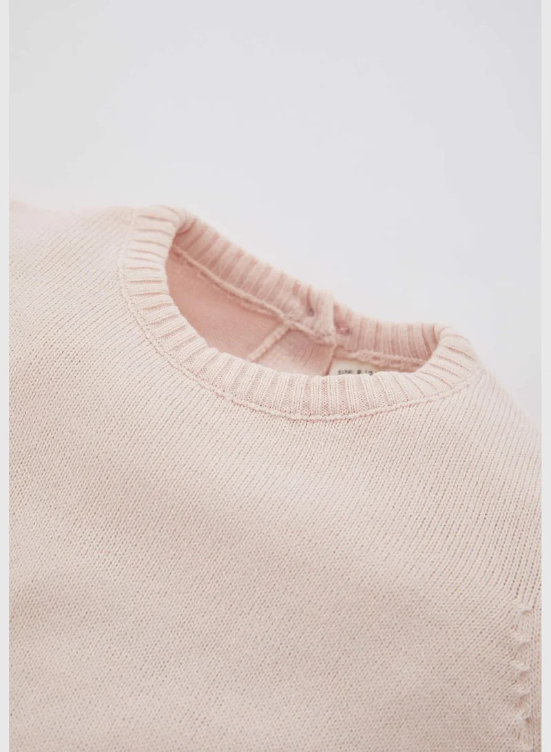 DeFacto BabyGirl Regular Fit Bike Neck Long Sleeve Tricot Pullover