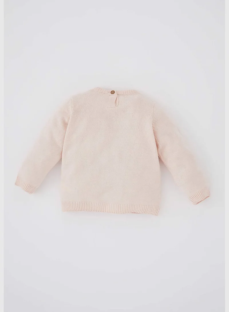 DeFacto BabyGirl Regular Fit Bike Neck Long Sleeve Tricot Pullover