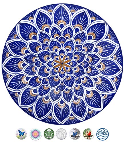 Screen Door Magnets Double Sided Keep People Kids and Dogs from Running into a Screen Door Saver Robbins Aria Blue Mosaic