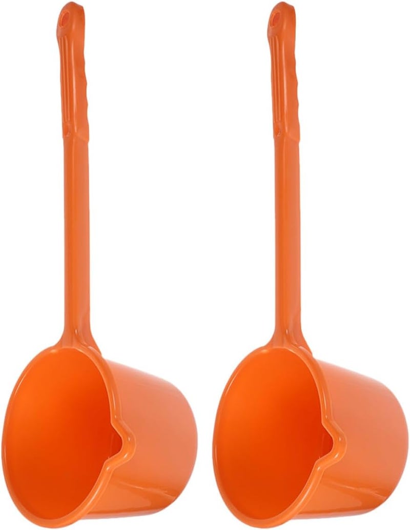 Climate adapted upgraded quality 2pcs Long Handle Water Ladle Plastic Bath Shower Rinse Scoop Hair Washing Water Cup Household Bathroom Bathing Accessories All condition resistant crafted quality - Image 1