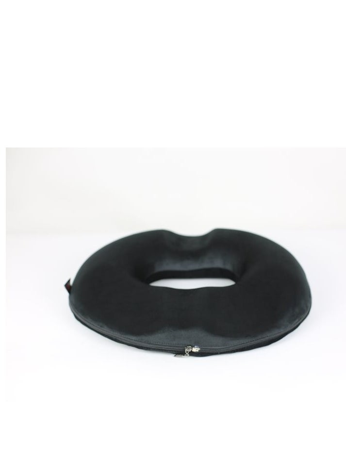 HT - Hemorrhoid seat developed from German memory foam for prevention and recovery from hemorrhoid pain - lightweight with a removable cover - black color - Image 1