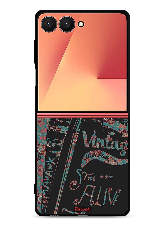 Tolwak غطاء حماية سامسونج جالاكسي زد فليب 7 دراجة نارية عتيقة - Image 1