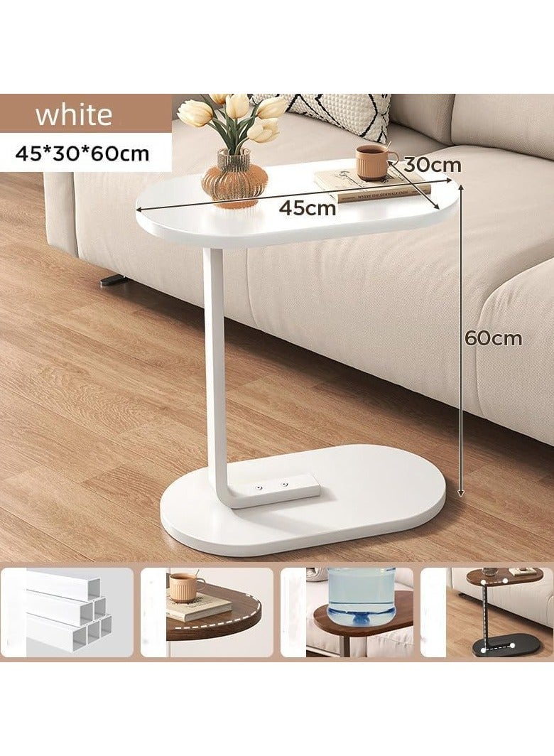 Decorhills Black C-Shaped End Table for Sofa & Bed, Compact Coffee Table with Waterproof & Rustproof Surface, Space-Saving Design, Manual Assembling required, Modern Side Table for Living Room, Bedroom & Office - Image 2
