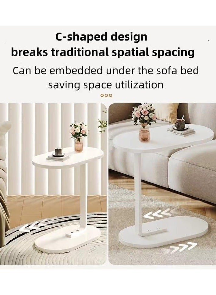 Decorhills Black C-Shaped End Table for Sofa & Bed, Compact Coffee Table with Waterproof & Rustproof Surface, Space-Saving Design, Manual Assembling required, Modern Side Table for Living Room, Bedroom & Office - Image 5