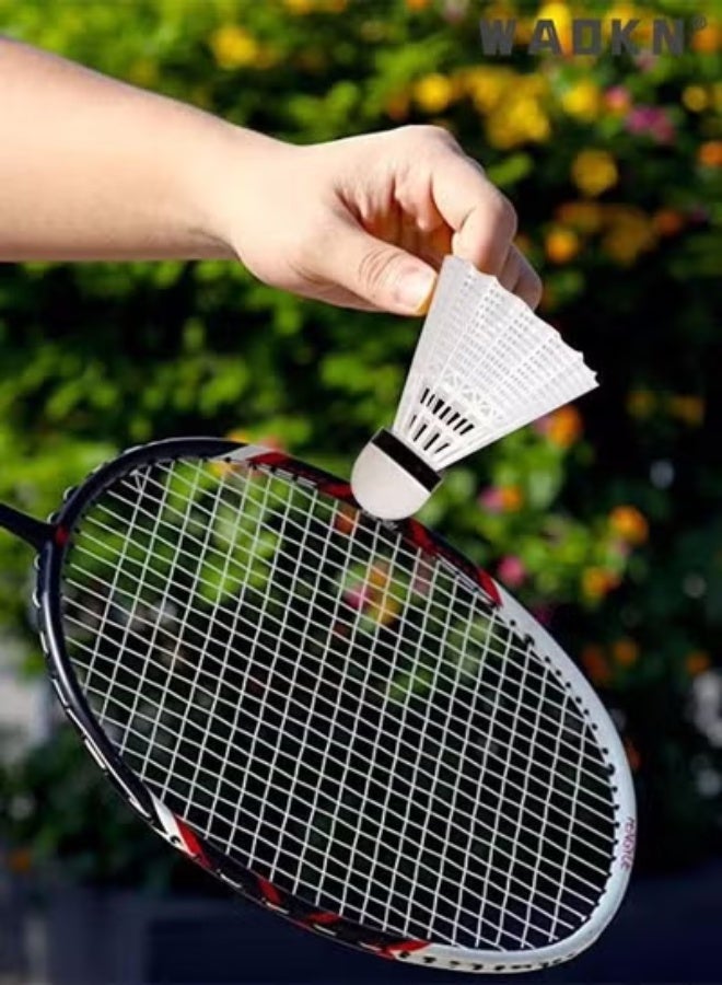 دبليو أيه أو كي أن 12 قطعة من البلاستيك البادمينتون شاتلكوكس مع استقرار كبير ومتانة البادمينتون بيردي كرات التدريب الرياضي في الهواء الطلق الداخلي البادمينتون كرة,المواد الرياضية الرياضية السلع الرياضية الإمدادات الرياضية (أبيض) - Image 3