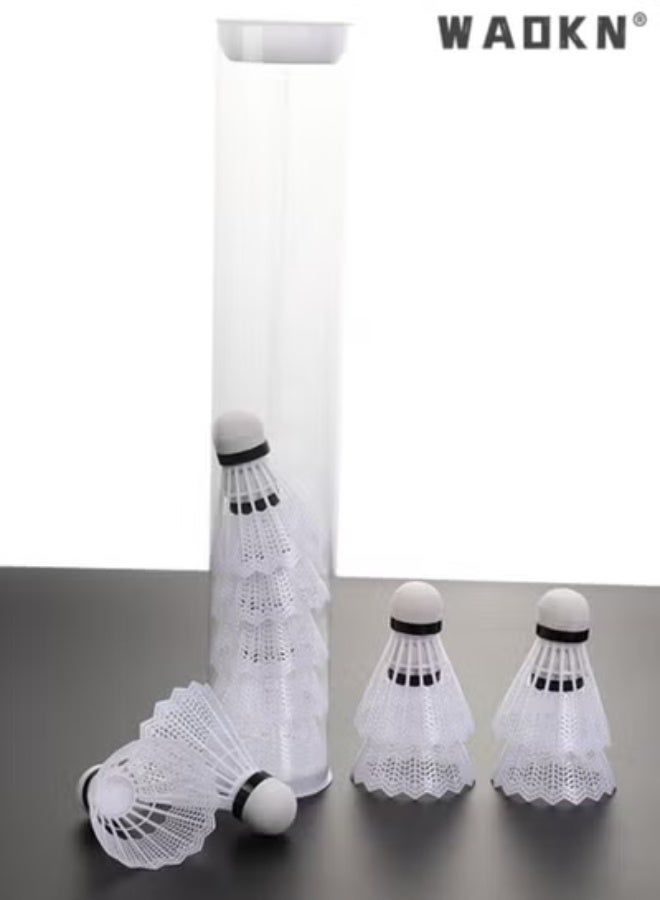 دبليو أيه أو كي أن 12 قطعة من البلاستيك البادمينتون شاتلكوكس مع استقرار كبير ومتانة البادمينتون بيردي كرات التدريب الرياضي في الهواء الطلق الداخلي البادمينتون كرة,المواد الرياضية الرياضية السلع الرياضية الإمدادات الرياضية (أبيض) - Image 5