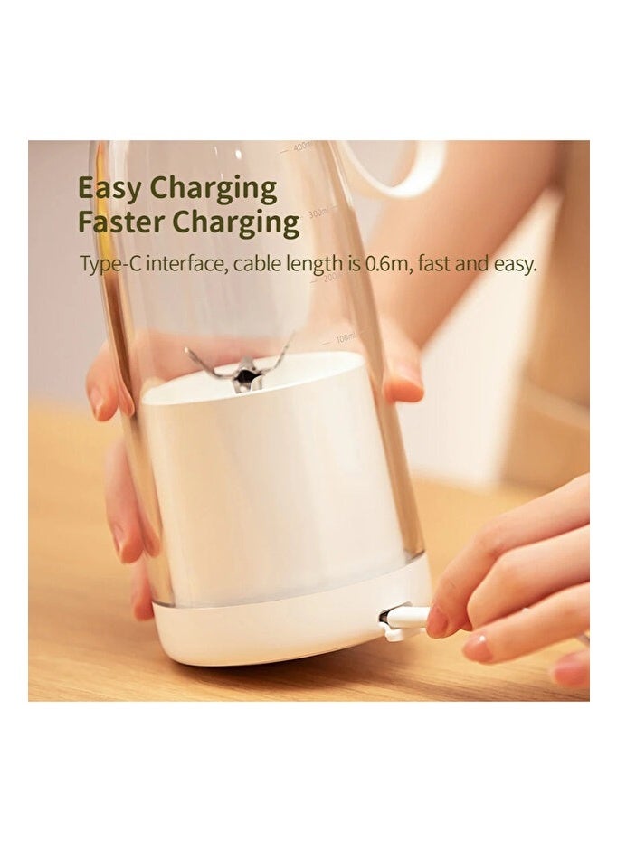 Macon Portable Smoothie Blender 500ml, 6-Blade USB Rechargeable Mini Juicer , 2400mAh Personal Blender for Shakes, Juices & Gym Use - Image 2