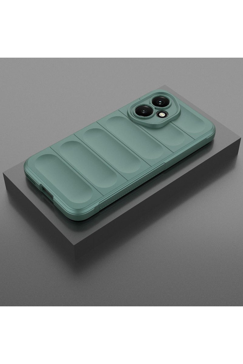 Phone case cover Magic Shield TPU + Silicone Shockproof Phone Case For  Honor 400 (Dark Green) - Image 3